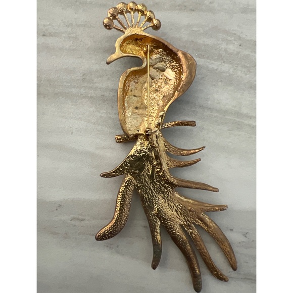 Vintage Peacock Brooch - Picture 2 of 6